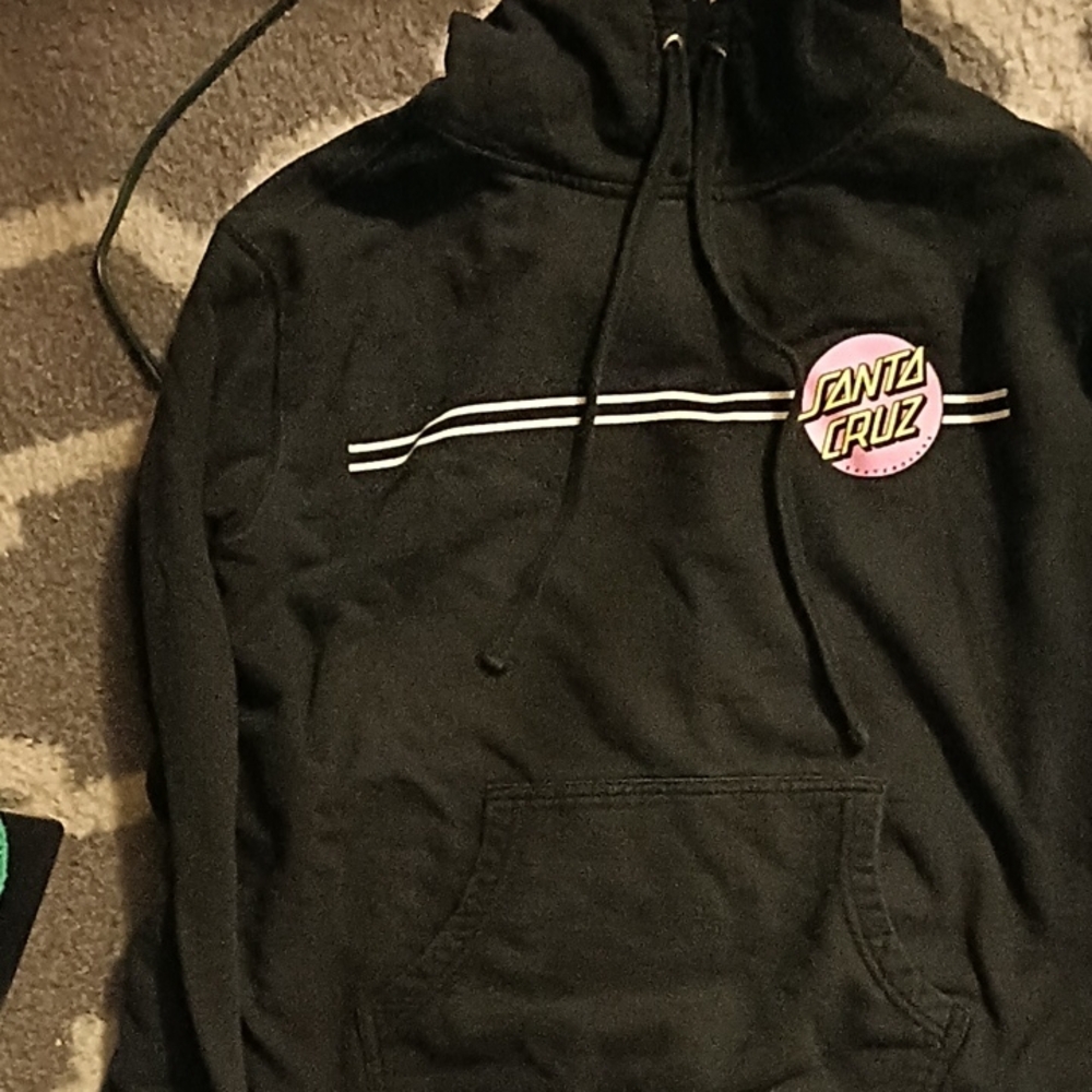 Santa Cruz Black Hoodie with Logo